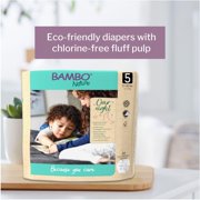 Bambo Nature Overnight Diapers, Eco-Friendly Disposable Baby Diapers - Size 5, 27-40 lbs, 22 Count, 8 Packs, 176 Total