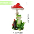 thumbnail image 3 of Resin Frog Statue - Miniature Garden Decor For Fairy Gardens, Aquarium Landscaping & Terrariums | Realistic Pond Figure With Waterproof Design, 3 of 9