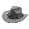 thumbnail image 1 of Sombrero de vaquero clásico con cinturón de borlas para niños Minnieouse Gris, 1 of 6