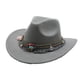 thumbnail image 1 of Sonducket Sombrero de vaquero occidental hueco de lana para niños, ligero y cómodo, para un estilo lindo y moderno Sombreros Gris, 1 of 6