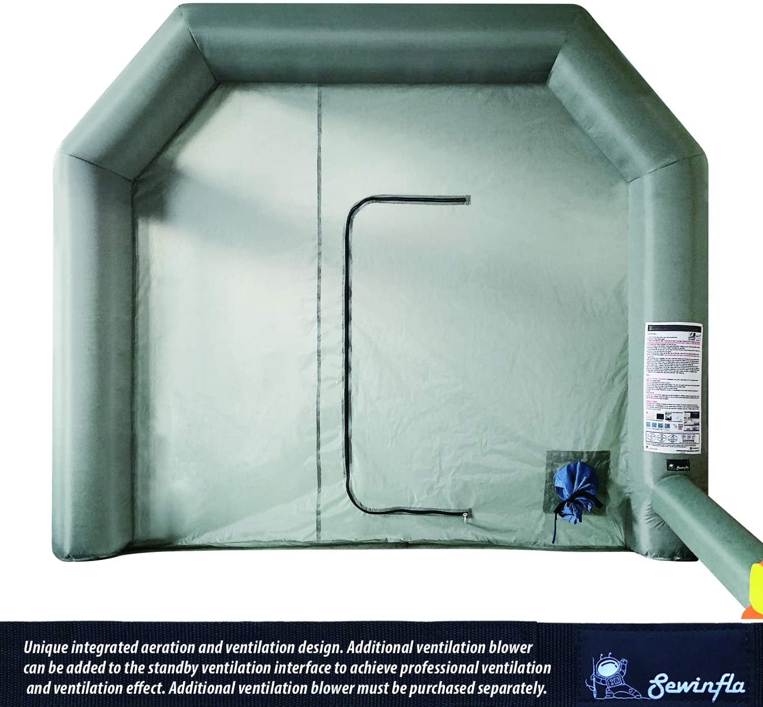 Sewinfla Inflatable Paint Booth 13x8.2x8.2Ft with Blowers Professional Inflatable Spray Booth