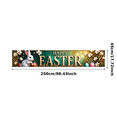 thumbnail image 6 of Happy Easter Themed Decorative Banner with Bunny and Eggs Backdrop for Easter Party Easter Decoration Photography Props Family Gatherings Spring Celebrations, 6 of 7