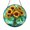 Acrylic 3.5 Inch, variant on Sunflower Floral Stained Glass Window Decor Suncatcher, Uplifting Decorative Hanging Art