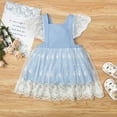 thumbnail image 3 of Baby Girls Pinafore Lace Embroidery Sundress Summer Sleeveless Tutu Princess Dress for Infant Toddler Kids 3-18M, 3 of 12