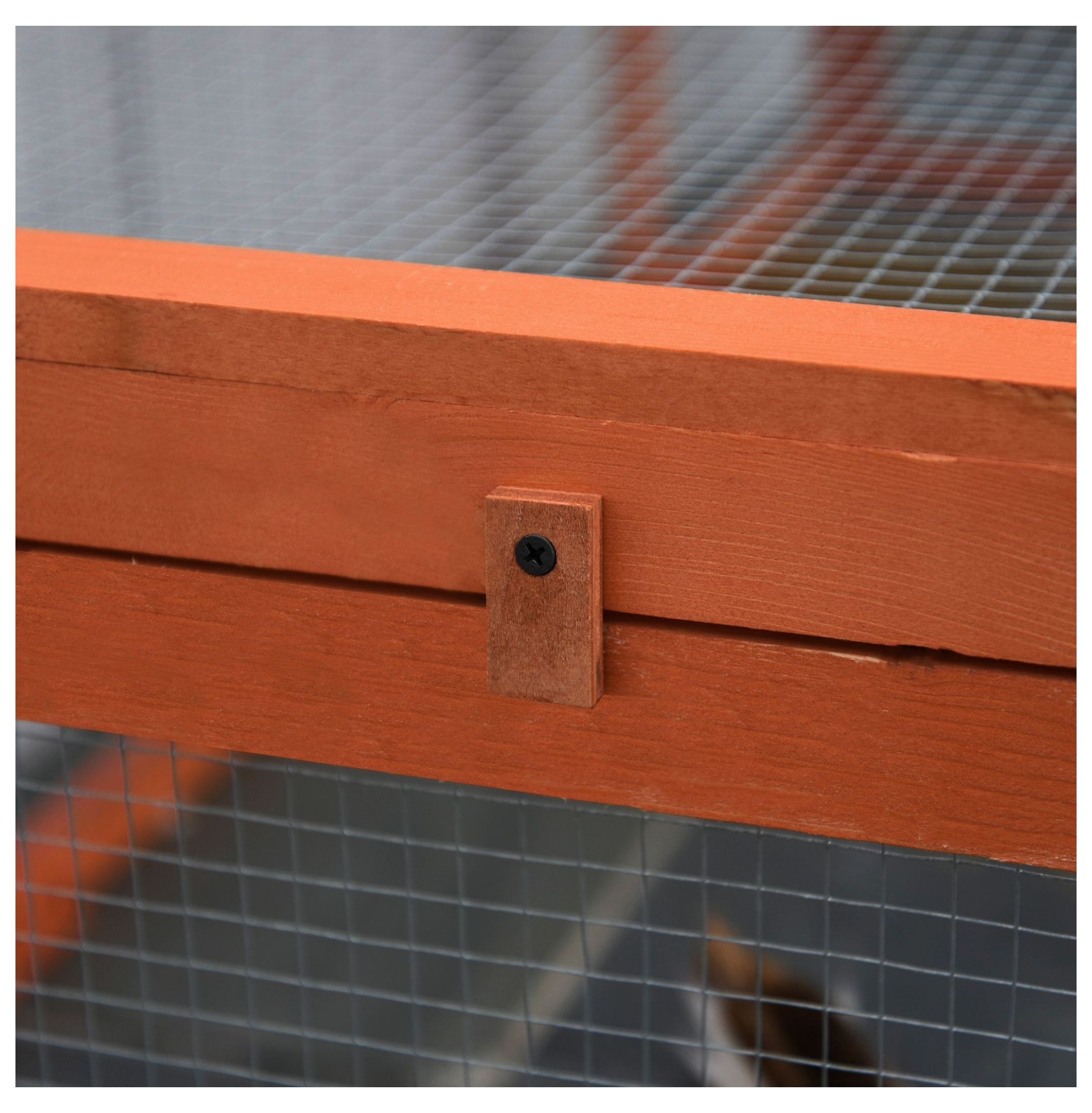 Outdoor Wooden Rabbit Hutch Large Bunny Hutch, Small Animal with Run, Lockable Doors, Natural Finish