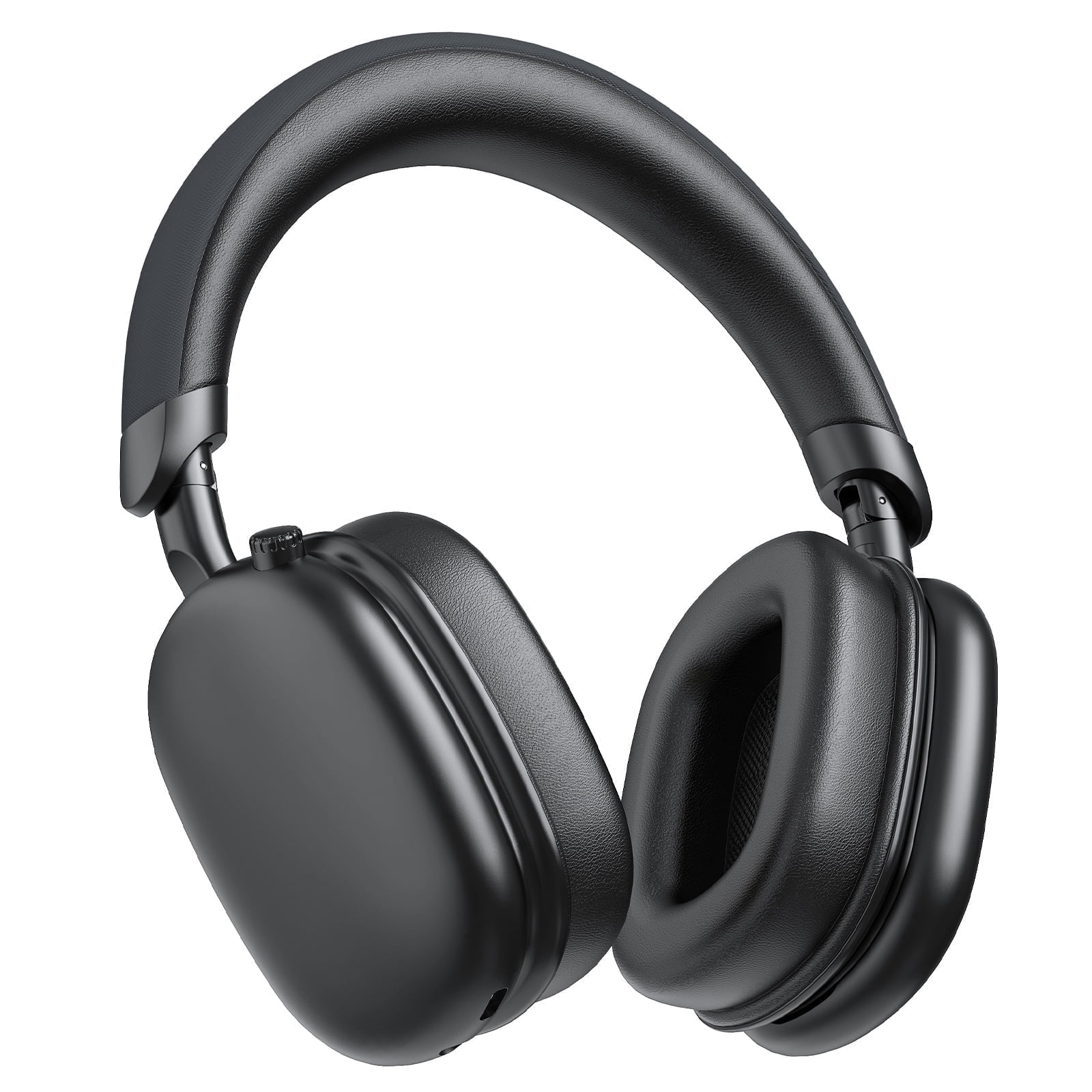 Active Noise Cancelling Headphones -45dB, Bluetooth Headphones 5.4, 60H Playtime Wireless Earbuds, Bass Boosted by 90%, ENC Clear Call, Over Ear Headphone for Travel Home Office PC Soot Black