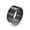 Black D, variant on Men Women Wide Band Thumb Ring Stainless Steel Cool Plain Matte Finish Flat Top-Silver D-9
