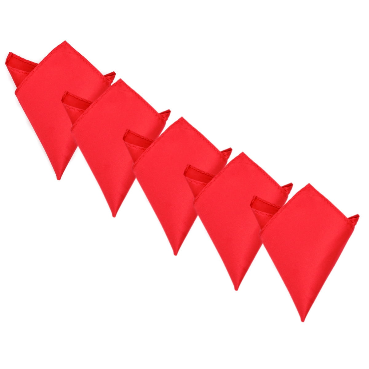 5Pack Set Men's Solid Color Pocket Square Handkerchief