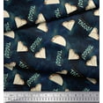 thumbnail image 3 of Soimoi Blue Velvet Fabric Text & Tacos Food Print Fabric by Yard 58 Inch Wide, 3 of 3