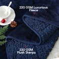 thumbnail image 6 of Anjee Sherpa Fleece Weighted Blanket for Adult, Cozy Plush Flannel Soft Warm Blanket for Sofa Bed, 15 lbs 48 x 72 inches, Navy Blue, 6 of 11