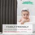 thumbnail image 6 of AUR Taupe Plastic Shower Curtain Or Liner, 72x72 Inch Lightweight Brown Plastic Bathroom Shower Showroom Inner Curtain with Rustproof Metal Grommet Holes and Weighted Magnets, 6 of 15