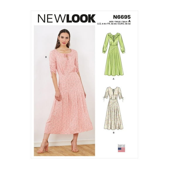 New Look Sewing Pattern 6695 -Misses' Dresses, Size: A (4-16)