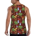 thumbnail image 3 of Gaeub Frogs and Mushrooms Men's Athletic Tank Top, Workout Sleeveless Shirts, Running Tank Tops for Gym, Running, Training - 3X-Large, 3 of 9