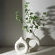thumbnail image 3 of Pure white plastic vase Imitation ceramic decoration Small + Medium, 3 of 5