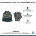 thumbnail image 4 of Grand Sierra Kids' 8-12 Striped 2-Piece Winter Beanie and Glove Set, 4 of 4