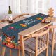 thumbnail image 4 of Christmas tablecloth, Christmas table runner, decorative table runner with festive elk theme, blue gray background 18035cm, 4 of 5