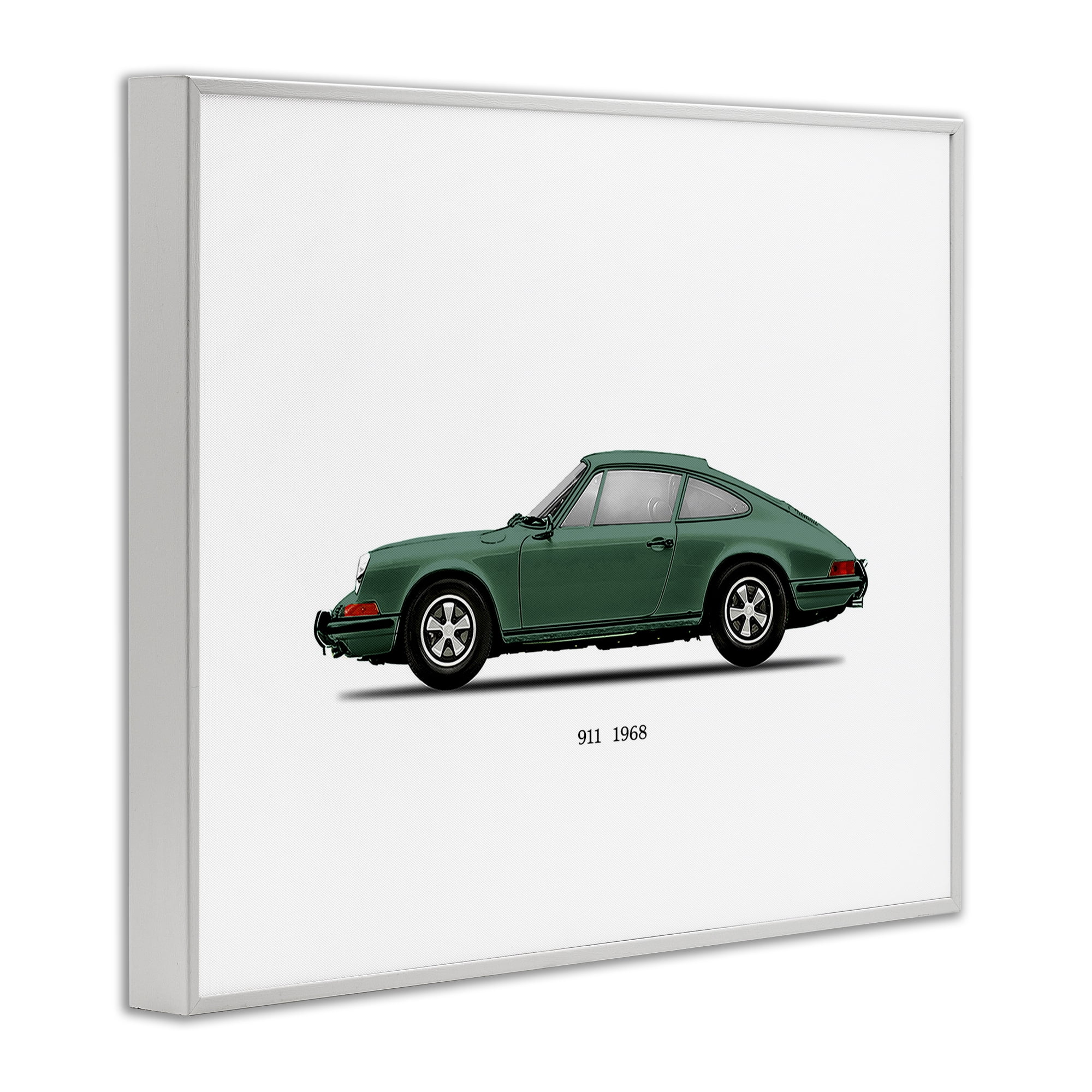 Stupell Industries Green Vintage Car Model White Framed Giclee Art, design by Mark Rogan