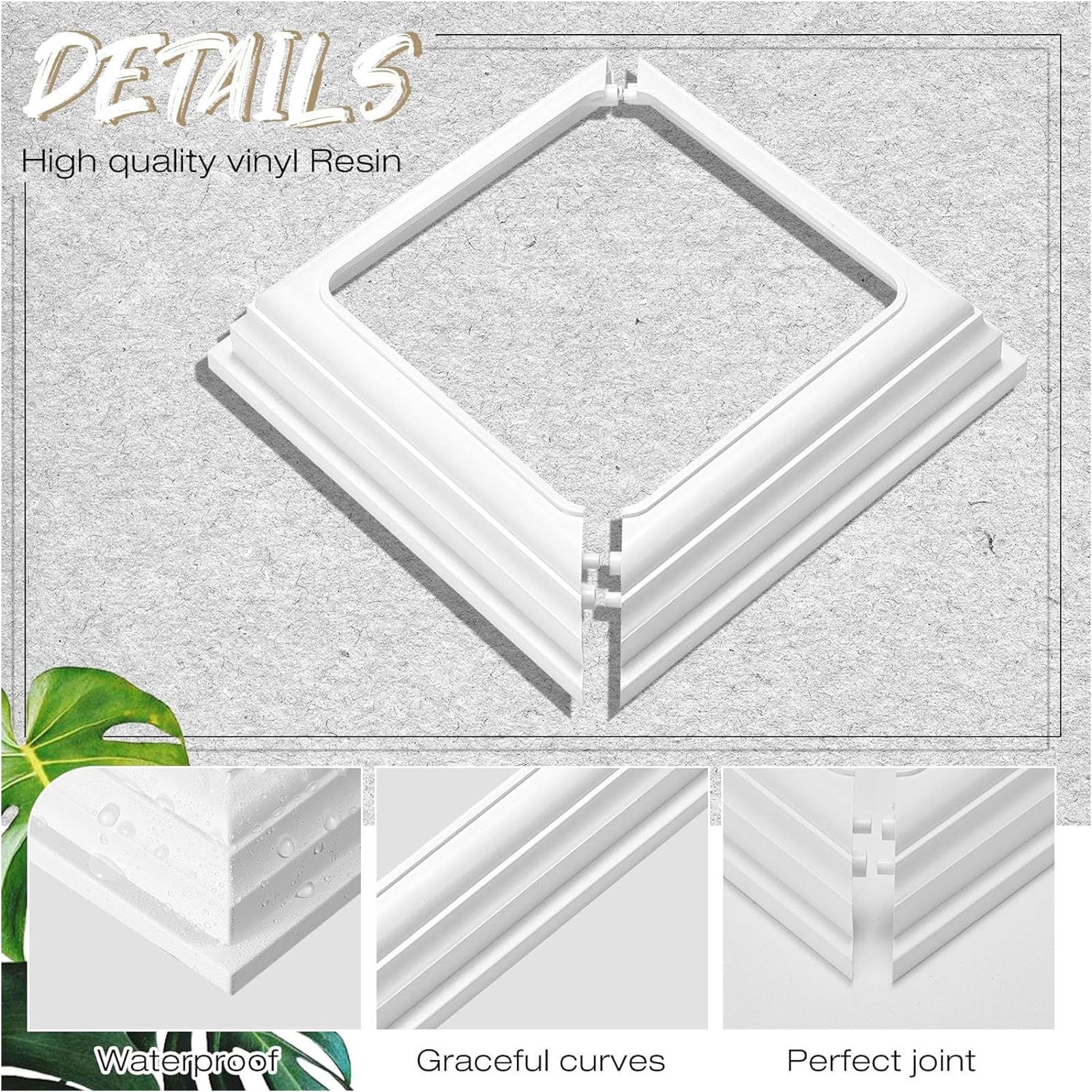 Vinyl Post Base Cover, 4PCS 4x4 Inch Split Type Fence Post Skirt