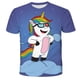 thumbnail image 1 of Unicorn T-shirt Summer Fashion Clothes Girls Clothes Rainbow Boys Clothes Crew Neck Casual Children's T-shirt4T Gong Bohan LED, 1 of 2