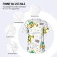 thumbnail image 3 of KLL Dinosaur on Excavator for Men's Baseball Shirts,Short Sleeve Casual Shirts Button Down Shirt for Men Beach Summer Wedding Shirt-XX-Large, 3 of 7