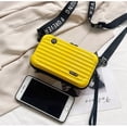 thumbnail image 2 of Alikpop Unisex Adult Adjustable Yellow Mini Suitcase Crossbody Bag, PVC Messenger Bag with 2 Straps, Stylish Cosmetic Bag for Travel, 2 of 7