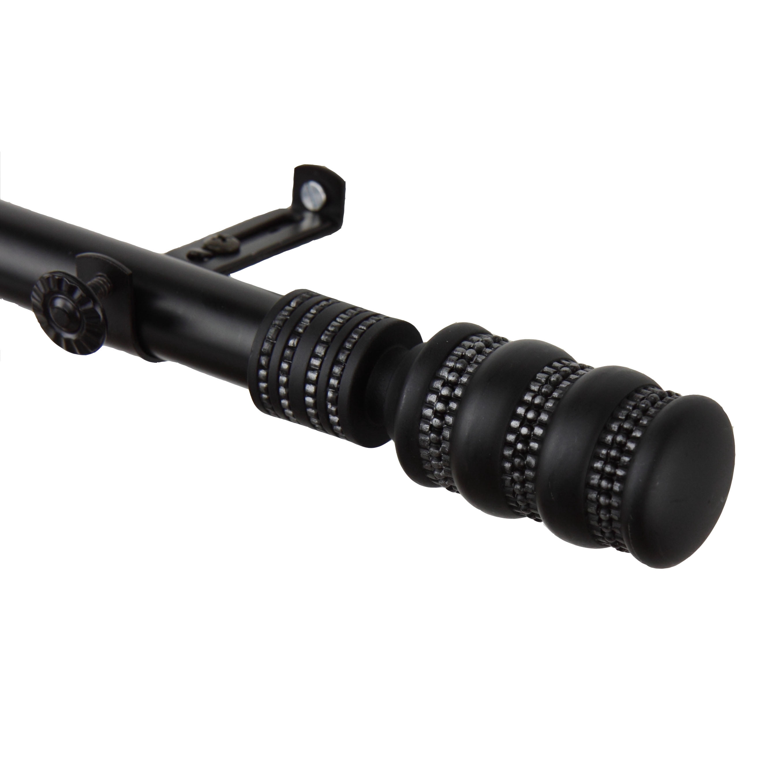 13/16" Dia Adjustable 66-120" Arturo Curtain Rod in Black