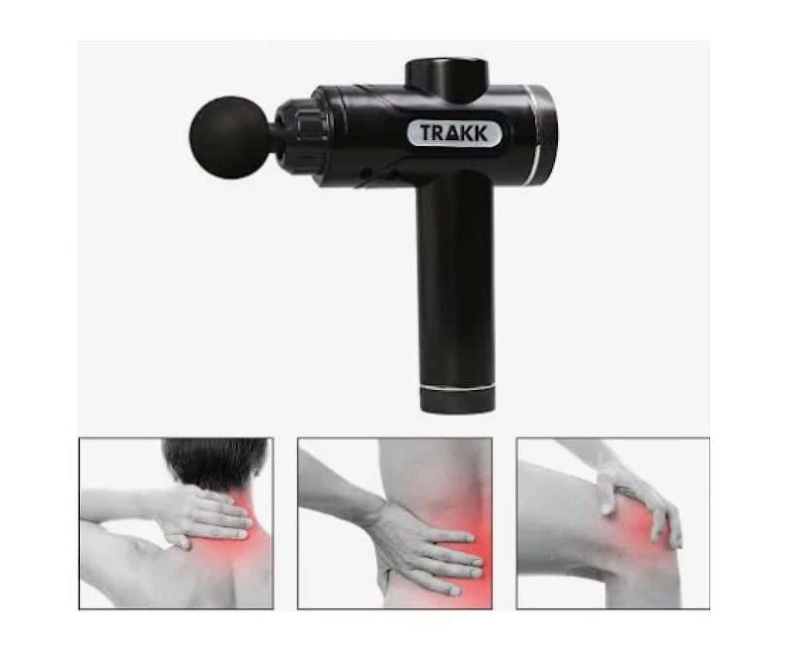 TRAKK SPORT Massage Gun for Muscle Relief, Cordless, Black (2 Piece)