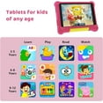 thumbnail image 2 of Kids Tablet 7 inch, Android 13 allwinner Go Quad Core, 5GB RAM + 32GB ROM, 128GB Expansion, HD Display, Wifi, Children Tablet with Parent Control - Pink, 2 of 7