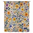 thumbnail image 2 of Watercolor Wildflowers Sheer Curtains 84 Inches Long, Colorful Spring Botanical Flowers Light Filering Curtains, Breathable Simi Curtain Privacy Drapes for Living Room Bedroom Window Treatment, 2 of 9