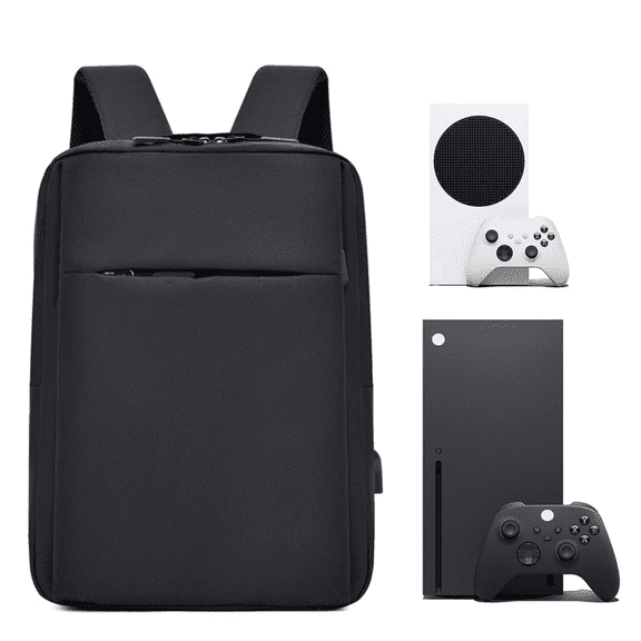 Portable Storage Case for Xbox Series X & S/Xbox One Consoles & Controllers - Durable Travel Organizer Bag with Padded Compartment-Black