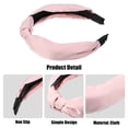 thumbnail image 4 of Unique Bargains Silk Knotted Headband Hairband for Women Pink 1.2 Inch Wide 1 Pcs, 4 of 7