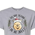 thumbnail image 3 of Disney Winnie The Pooh - Tis The Season To Be Jolly Christmas - Juniors Cropped Cotton Blend T-Shirt, 3 of 5