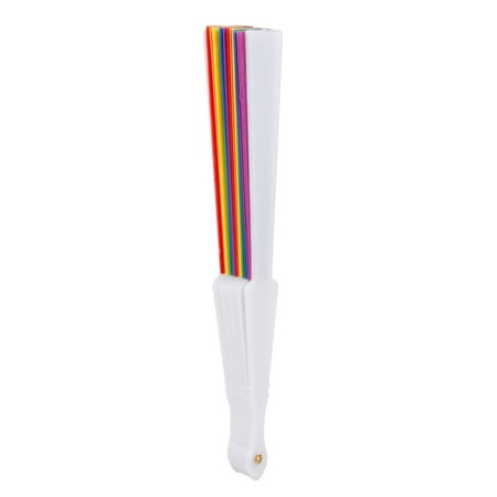 

Fan Vintage Retro Hand Fan Portable Handheld For Performance Stage Prop Horizontal Rainbow Vertical Rainbow