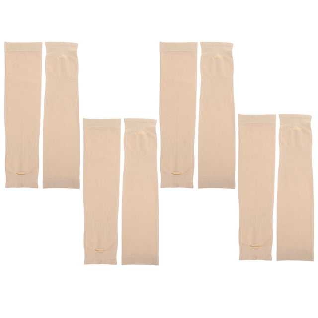 FENGGUIQU 4Pares Deportivas Beige Con Elasticidad Para Protección Solar En Verano