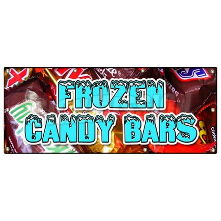 FROZEN CANDY BARS BANNER SIGN snickers 3 three musketeers reeses stick
