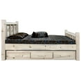 thumbnail image 7 of Homestead Collection Queen Storage Bed w/ Laser Engraved Wolf Design, Ready to Finish, 7 of 7