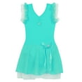 thumbnail image 2 of inhzoy Kids Girls' Ruffle Flutter Sleeve Gymnastic Leotard Ballet Tutu Dress, 2 of 4