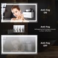 thumbnail image 4 of LED Bathroom Mirror with Front and Backlit Lights,Anti-Fog Lighted Vanity Mirror,Large Dimmable Wall Mirrors,3-Color Modes,Shatter-Proof,Horizontal/Vertical Makeup Mirror,Double LED Vanity Mirror, 4 of 9