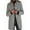 Light Gray, variant on Women Winter Long Pea Coat Wool Blend Stand Collar Single Breast Thicken Blazer Jacket Light Gray XL