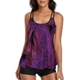 thumbnail image 1 of Flowy Tankini Bathing Suits For Women Tummy Control Swimsuits Two Piece Swimwear Tank Top With Boyshorts, 1 of 6