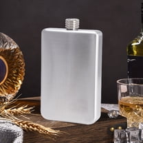 Ludlz 9Oz Hip Flask 304 Stainless Steel Food Grade Leak-proof Portable Thickened Heavy Duty Outdoor Camping Liquor Flagon Camping Supplies