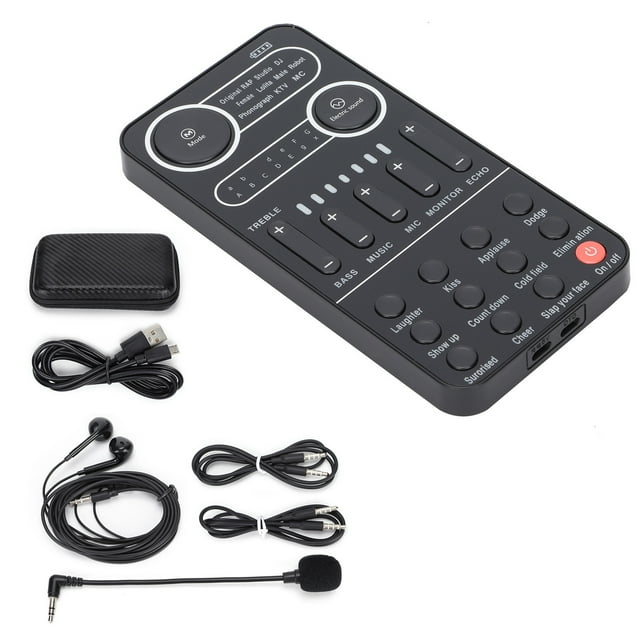 Sound Card Set, 9 Live Sound Effects Durable Intelligent Live Voice Changer Evading Function For Host For Sing For Live Streaming For Anchor