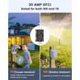 thumbnail image 3 of Outdoor Electrical Box Waterproof, Dual 20 AMP WRTR GFCI Receptacles, Weatherproof Outlet Box with Metal 3R Enclosure, Lockable Outlet Cover, GFCI Outlet for Garden, Outdoor Lights, 3 of 7