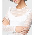 thumbnail image 2 of Aeropostale Blusa transparente para mujer, blanca, pequeña Aeropostale Pull-over, 2 of 2