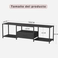 thumbnail image 2 of Mueble para TV Estilo Industrial Negro de 1.8 m, Ideal para Sala y Dormitorio, 2 of 7