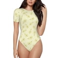 thumbnail image 1 of Saiise Motif Poires Vertes Grenouillère à Manches Courtes pour Femmes Col Rond Pyjama Justaucorps Extensible avec Fermeture à Pression-TTTG, 1 of 7