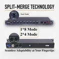 thumbnail image 2 of Pknight Pknight 8-Port RDM DMX Splitter with Dual Input, PowerCON Linking,Optional Isolation and Signal Amplifier Distributor for Stage Lighting, 2 of 6
