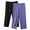 Purple1, variant on Diufon 2pc Womens Plus Size Pants Pants Elastic Waist Wide Leg Pants Solid Color Capris Pants
