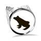 thumbnail image 1 of Anillo de Compromiso de Boda Unbranded Black Frog Animal Lindo Ajustable, 1 of 3
