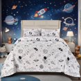 thumbnail image 1 of Juego de cama MAG Full de 203 x 229 cm, color blanco, microfibra Galaxy, 1 of 8